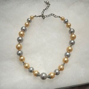 Faux pearl necklace